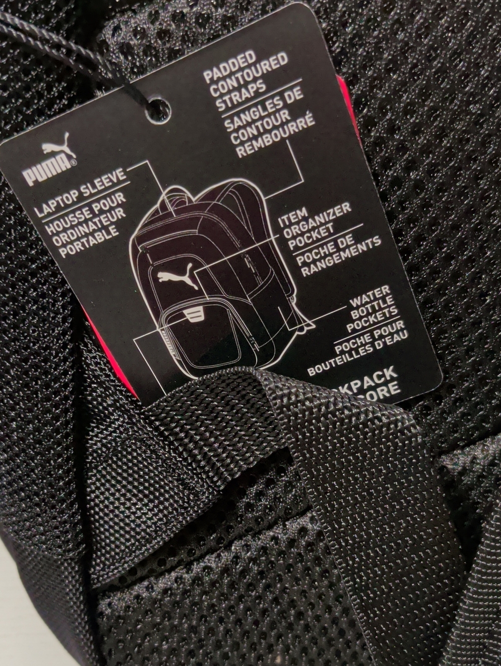 PUMA NWT Backpack 15 In. Blk/Wht - Picture 5 of 5